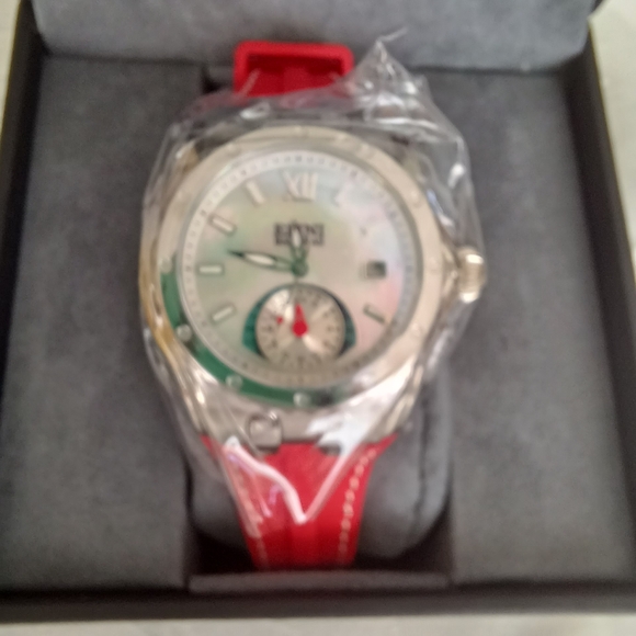 Elini Barokas ELINI-20029-02-RDS Genesis Vision Ladies Quartz Watch Red NWBox - Picture 7 of 9